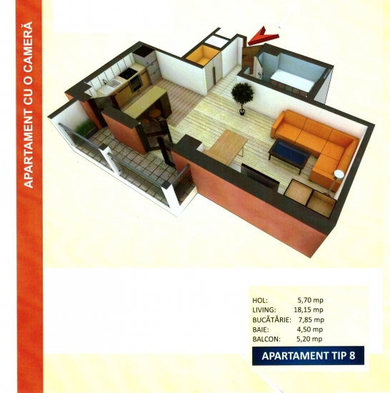 Plan Apartament Tip 8